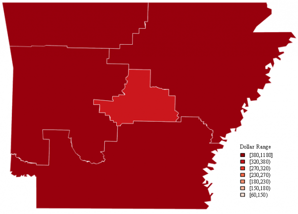 Arkansas Male Social Security Disability Income (SSDI)