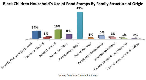 Black Children Household's Use of Food Stamps