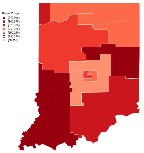 Indiana Average Social Security Disability Income (SSDI)