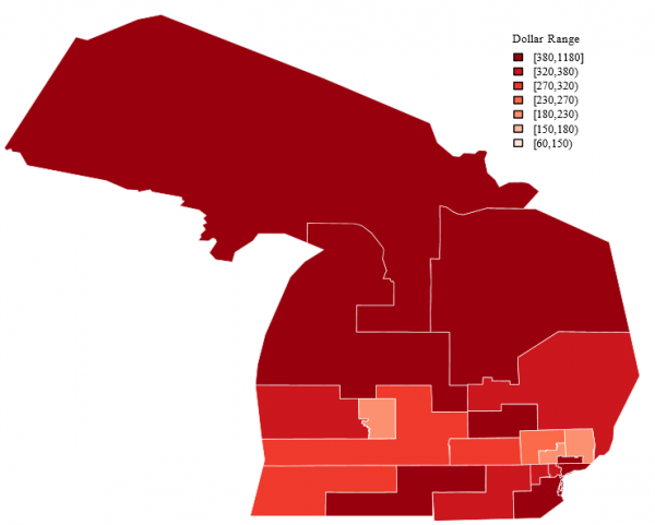 Michigan Male Social Security Disability Income (SSDI)