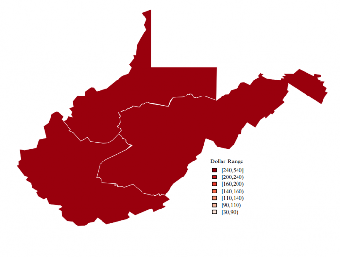 West Virginia Female Supplemental Security Income (SSI)